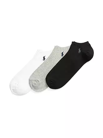 POLO RALPH LAUREN | Sneaker Socken 3er Pkg. black grey white | 